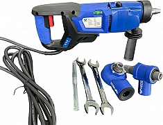Бесщеточная дрель с микроударом для алмазного бурения Keos Pulsar KS-158 с принадлежностями