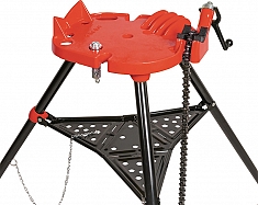 Конструкция универсального складного трубного верстака-треноги с цепными тисками Remmers Tristand 1/8-6